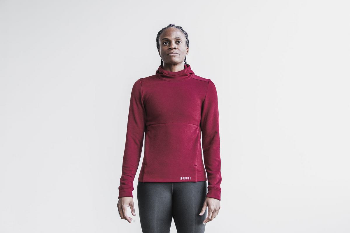Nobull Performance Women\'s Hoodie Deep Red | Australia (IZ0462)